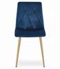 LIBRA Chair - Navy Blue Velvet / Wood-colored Legs X 1