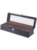 DOKYW Watch Storage Case for 6 Watches, Black Mirror Finish, Acrylic Window, Velvet Interior, Collection Box, Men's & Women's