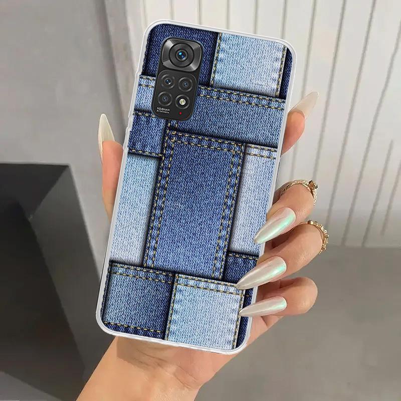 Jeans Cowboy Denim Printed Phone Case for Xiaomi Redmi Note 15 14 14S 13 12S 12 Pro 11S 11 Plus 11T 11E 10S Soft Funda Print She