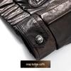 Fu Ting Men's Retro Oil Wax Leather Jacket