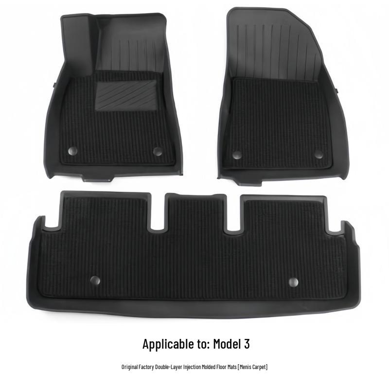 Tesla Model Y TPE Floor and Trunk Mats: Front, Rear, and Accessories for Car Interiors.