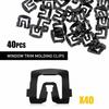 40pcs & Windshield Rear Window Trim Reveal Molding Clips Fits Ford 1964 65-1993