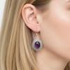 Solid 925 Sterling Silver Amethyst Gemstone Handmade Boho Designer Earrings Birthstone Gift Jewelry Designer Earring