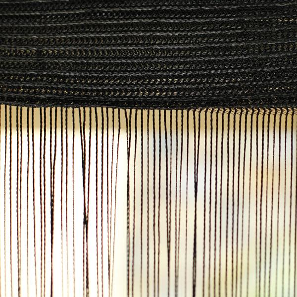 Fringe Window Divider Tassel Hanging String Door Curtain Black