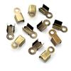 200pcs/lot Cove Clasps Cord End Caps String Ribbon Leather Clip Tip Fold Crimp Bead Connectors For DIY Jewelry Making Findings