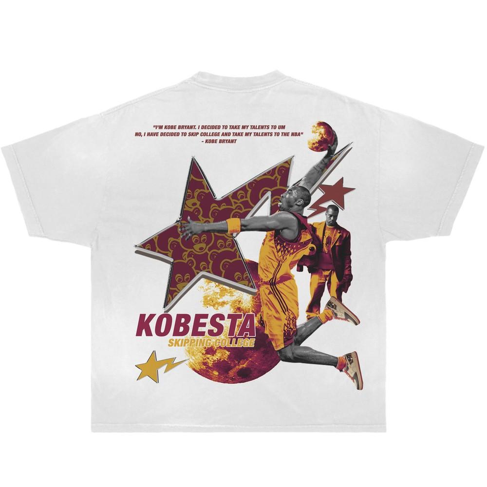 Kobesta Boxy Vintage Shirt Graphic Basketball Tees Streetwear Y2K Unisex T-Shirt L
