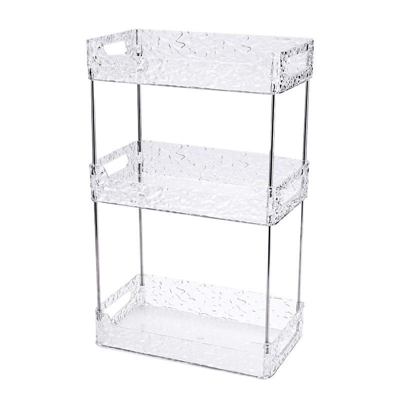 Multi-layer Water Ripple Bathroom Storage Rack for Cosmetics