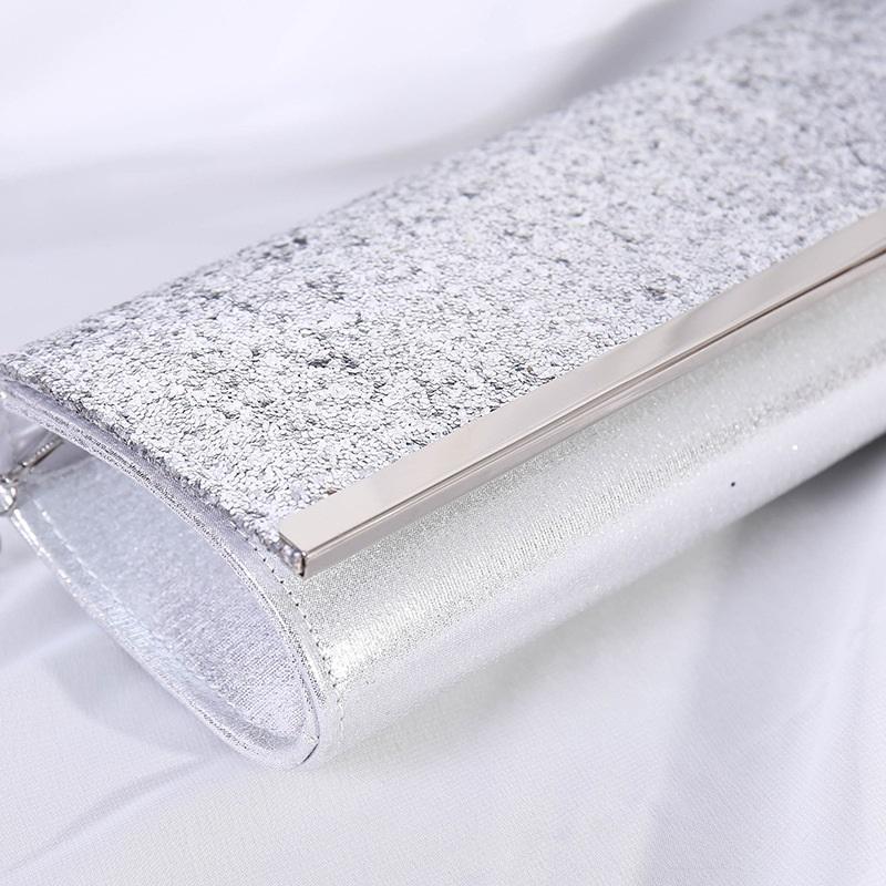 Sequin Women Evening Clutch Bag, Sparkly Mini Crossbody Shoulder Purse for Wedding Party Daily