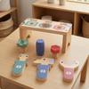 Tool Table Toy Cutout Holes Wooden Balance Printed Shapes
