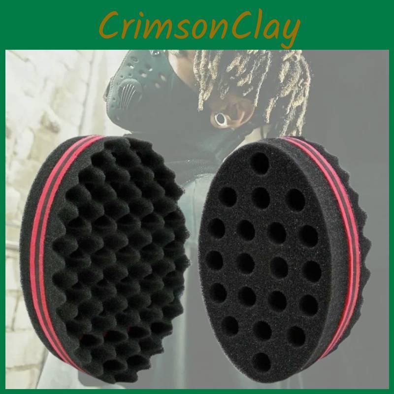 Barber Big Holes Hair Brush Sponge Dreads Locking Twist Afro Curl Coil Tool Wave