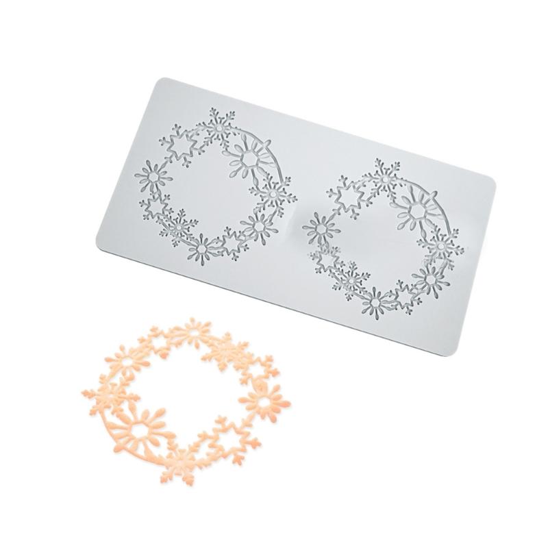

Christmas Snowflake Lace Mat Chocolate Fondant Silicone Mold Cake Decorating Tool for Sugar Craft Cake Decoration 1