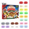 Christmas Party Favors Cartoon Dumpling Gift Box, Xmas Advent Calendar with 24 Stress Countdown Relief Squeeze Toys, Days Steamed Bun Toy Box