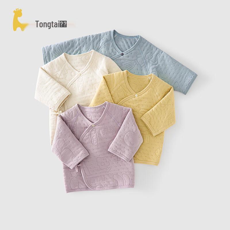 TONGTAI Newborn Jacquard Cotton Side-Opening Bodysuit