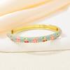 Hawaiian Enamel Vintage Cloisonne Bangle Traditional Chinese Chinese Flower Bangle Classic Ethnic Women's Hand Bracelet Ladies