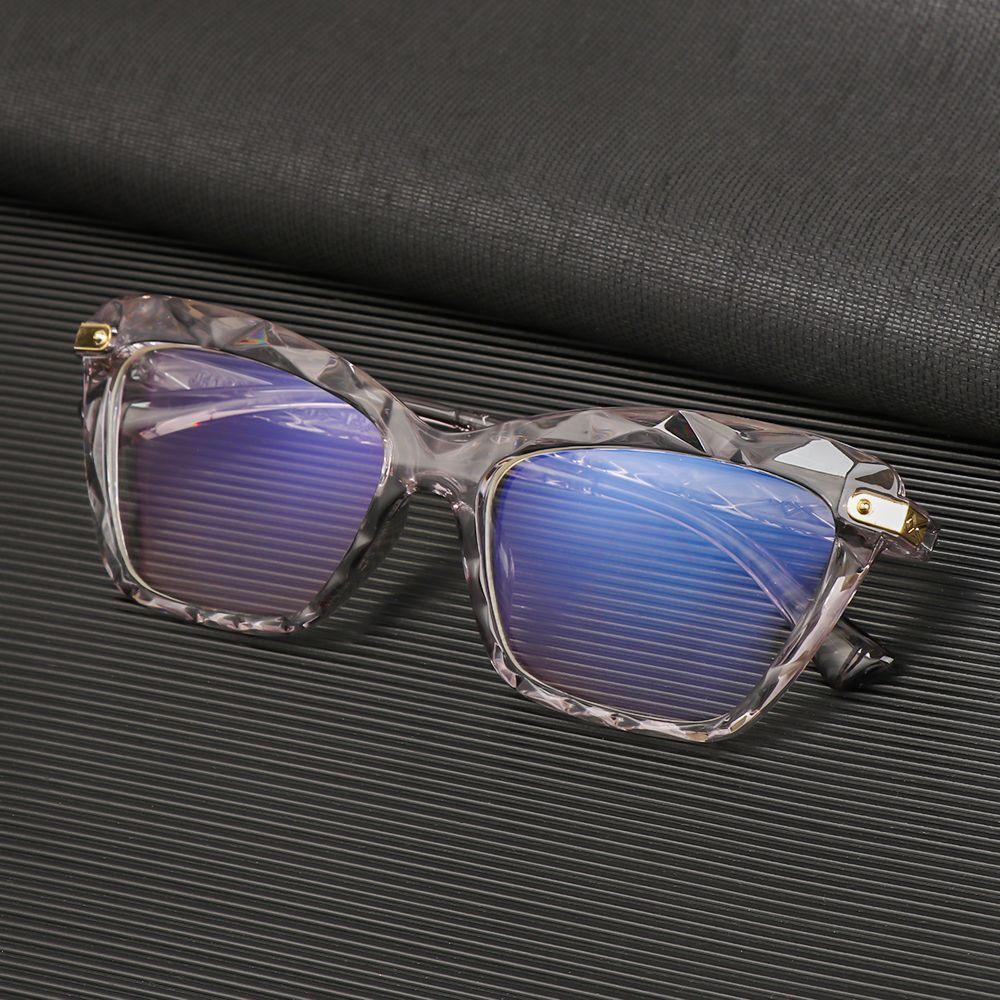 Square Cat Eye Oversized Eyeglasses Women Multi-section Trending Brand Design Optical Computer Computer Goggles Glasses