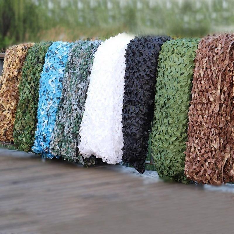 3X5M 3X8M 3X10M 4X5M Reinforced Camouflage Net Swimming Pool Beach Gazebo Garden Sun Shelter Camo Canvas Netting 7 Colors