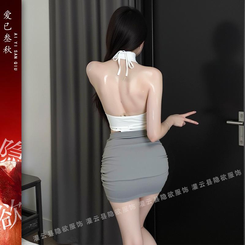 Erotic lingerie pure desire secretary costume sexy uniform abstinence OL buttocks skirt COS small breasts big sweet suit