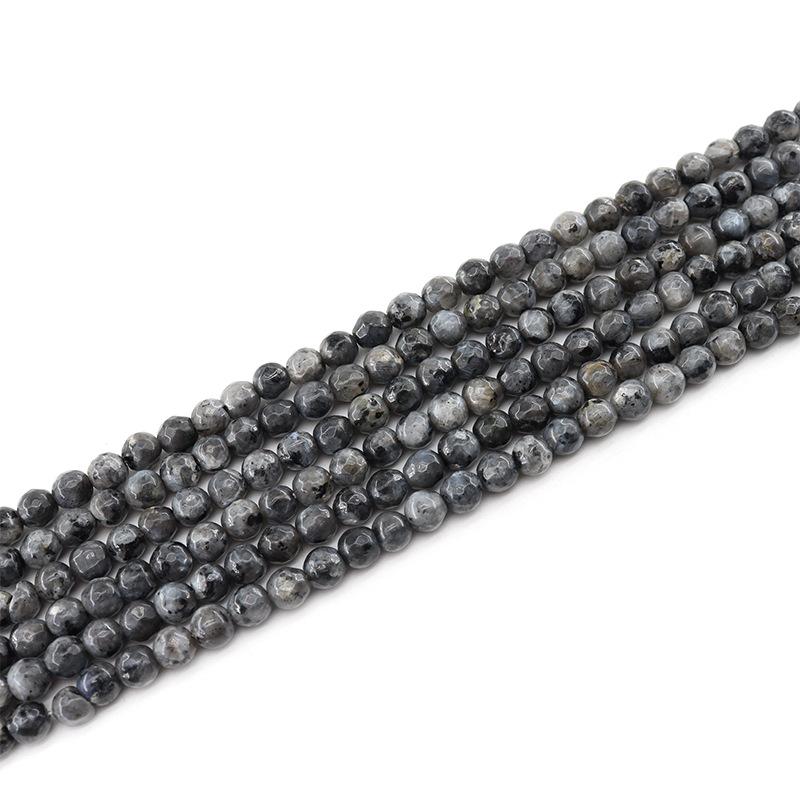 6mm Faceted Imitation Flash White Stone Beads, Natural Semi-finished DIY Jewelry Accessories