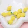10pcs Yellow Resin Cute Lemon Charms Fruit Pendants for Jewelry Making DIY Necklace Bracelet Earrings Key Chain Accessories