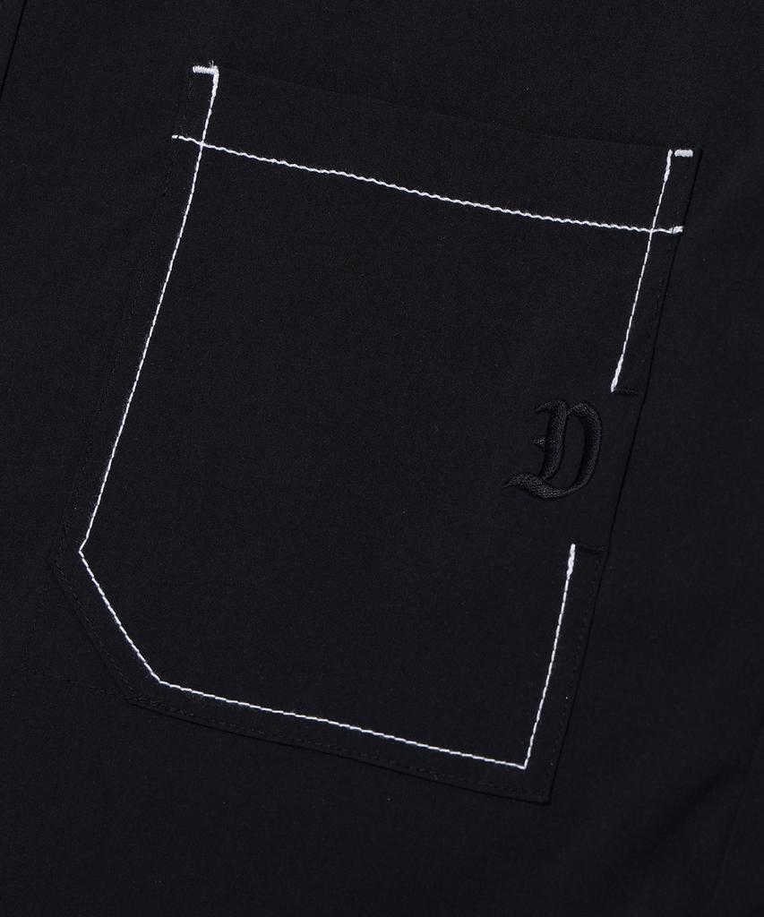 DISTN9NE Stitch Short Sleeve Shirt Black (Lo2Yu368-076)