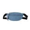Zippered waist bag for ladies  high-quality denim bags  pendular and leisure  versatile and leisure