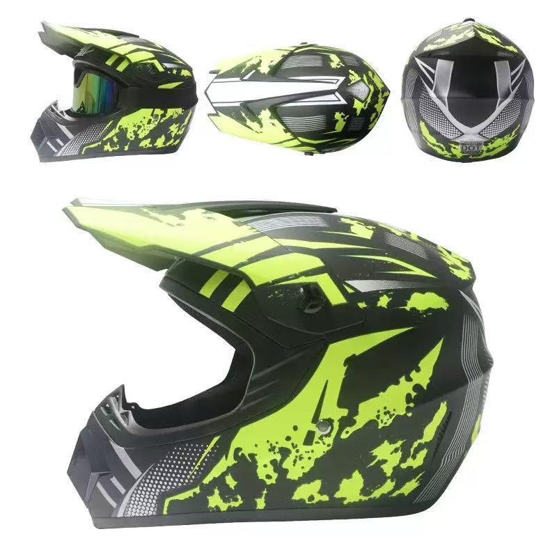 Full Face Motorcycle Helmet Off-Road ATV Dirt Bike Riding Universal Unisex Adult All-Season EPS Safety