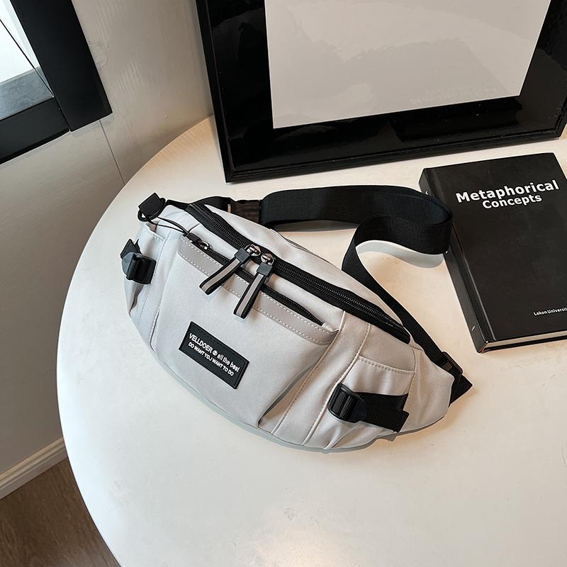 Geantă japoneză Harajuku reflectorizată pentru piept, pentru femei și bărbați, genți pentru talie, pentru studenți, pentru colaj, poșete și genți de mână