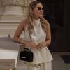 2025 European & American Sleeveless Wide-Leg Pants Set - Cinching Waist, Loose, Comfortable, Versatile Two-Piece 