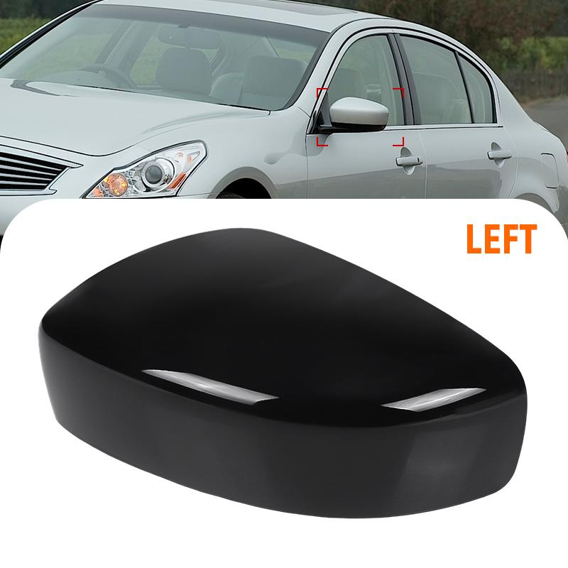 Side Wing Mirror Cover For Infiniti G37 2008-2013 G25 11-12 Q40 2015 Q60 14-15 Gloss Black /Carbon Fiber Rearview Mirror Cap