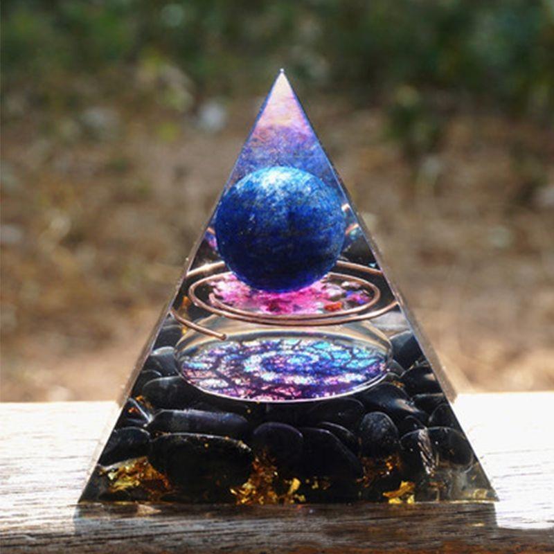 Energy Orgonite Chakra Pyramid Aura Divination Yoga Meditation Ornaments Craft
