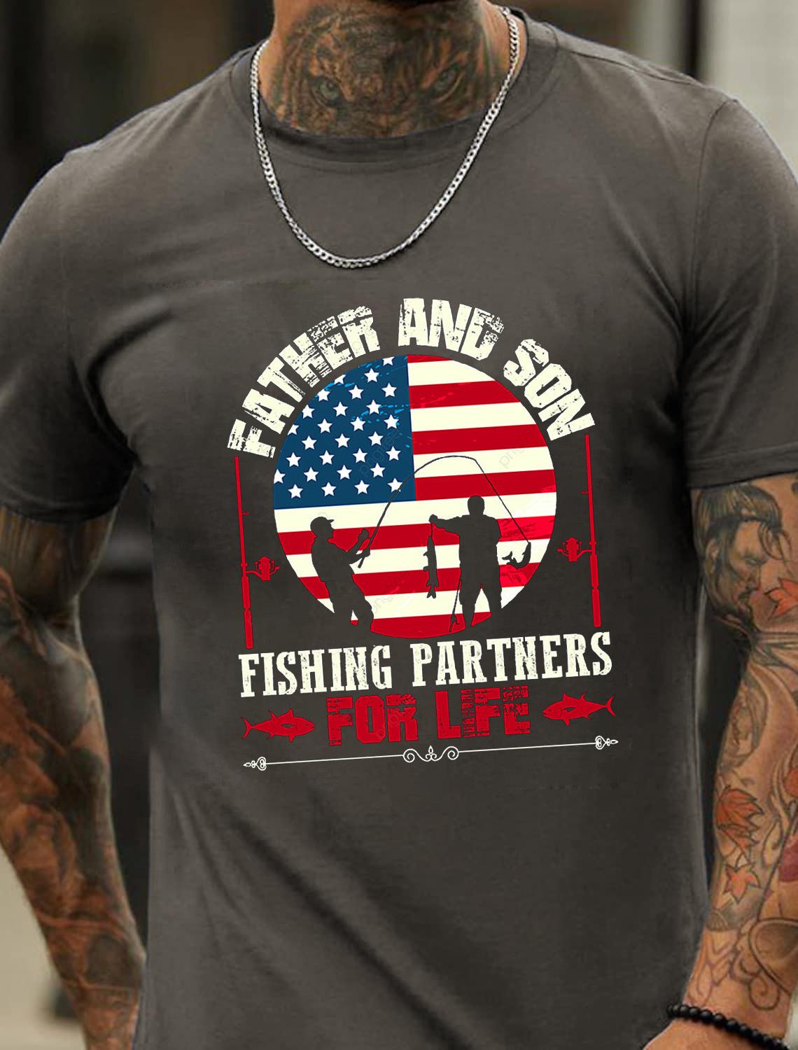 

Футболки с принтом американского флага 3D, с рисунком отца и сына, с круглым вырезом, коротким рукавом, свободная, увеличенная футболка XXXL