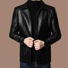 Herren Winter Lederjacke mit Fleece Futter - Für mittleres und älteres Alter.