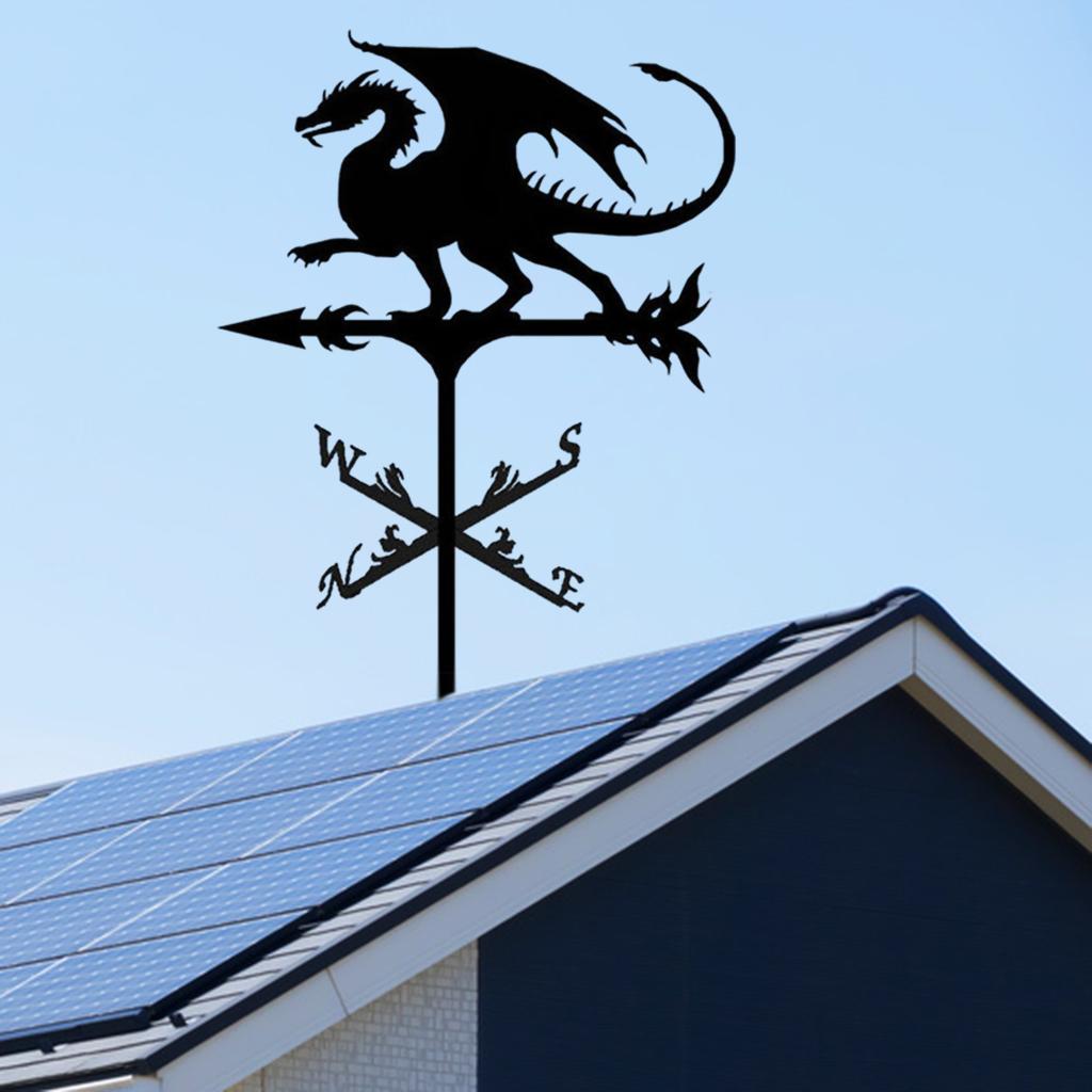 Design Metal Weathervane - 25-Inch Yard Ornament for Outdoor Decor