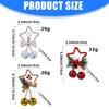 DIY Christmas Star Bells User friendly Plastic Metal Hanging Decors For Festival Parties Window Displays