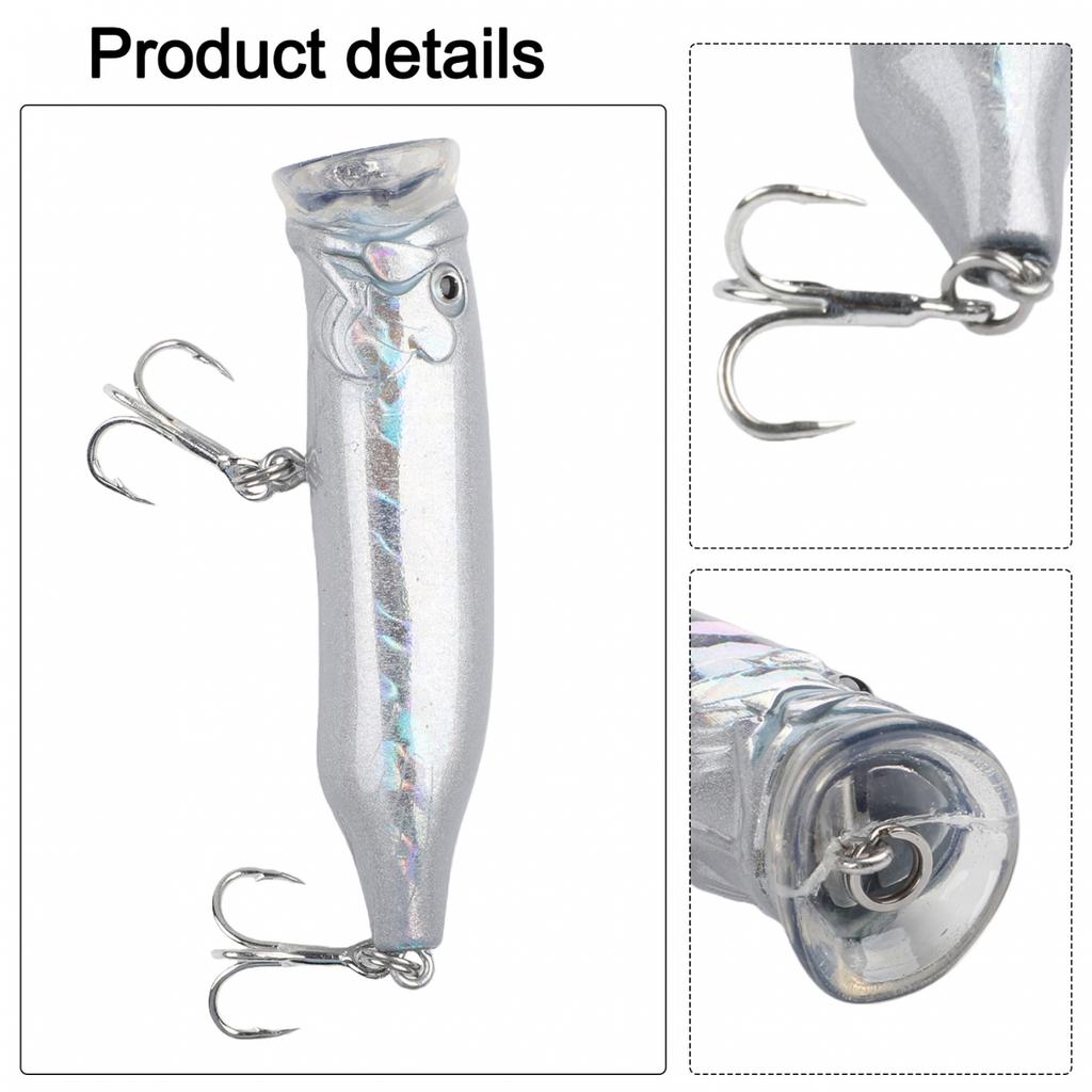 10g Woblery Topwater 5 Kolorów 7cm ABS+Stal Nierdzewna