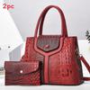 Borsa Tote Moda Transfrontaliera da Donna con Fantasia Coccodrillo ad Ampia Capacità per Uso Quotidiano