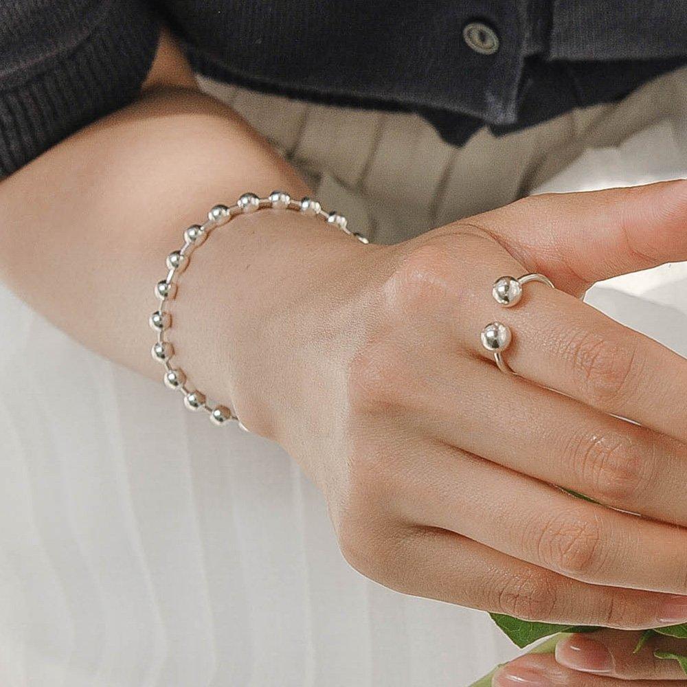5mm Silver Ball Bracelet Basic Simple Silver Ball Bracelet