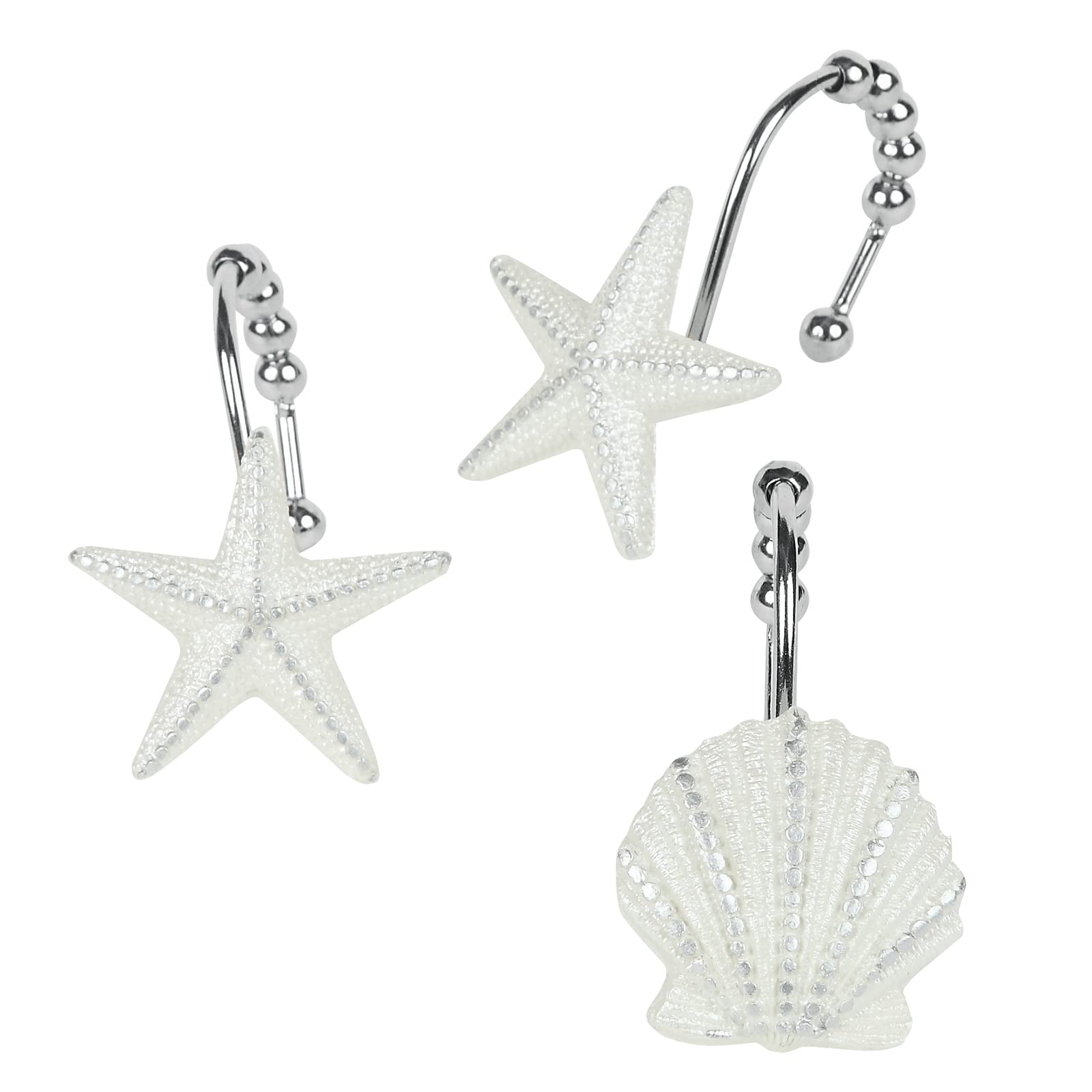 

DS DESIGN Madamoiselle Bath Curtain Set of 12 Hangers,