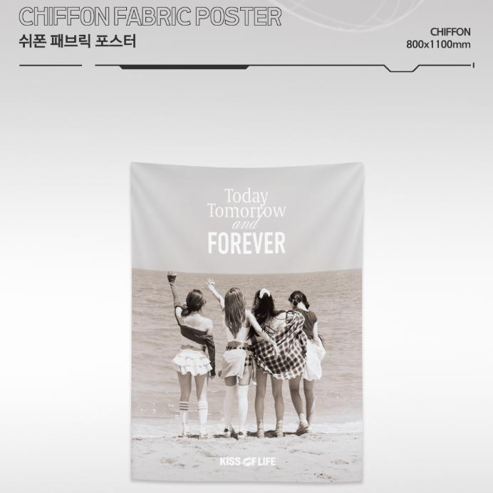 Pre-order KISS OF LIFE 4th Mini Album POP-UP Store MD Chiffon Fabric Poster