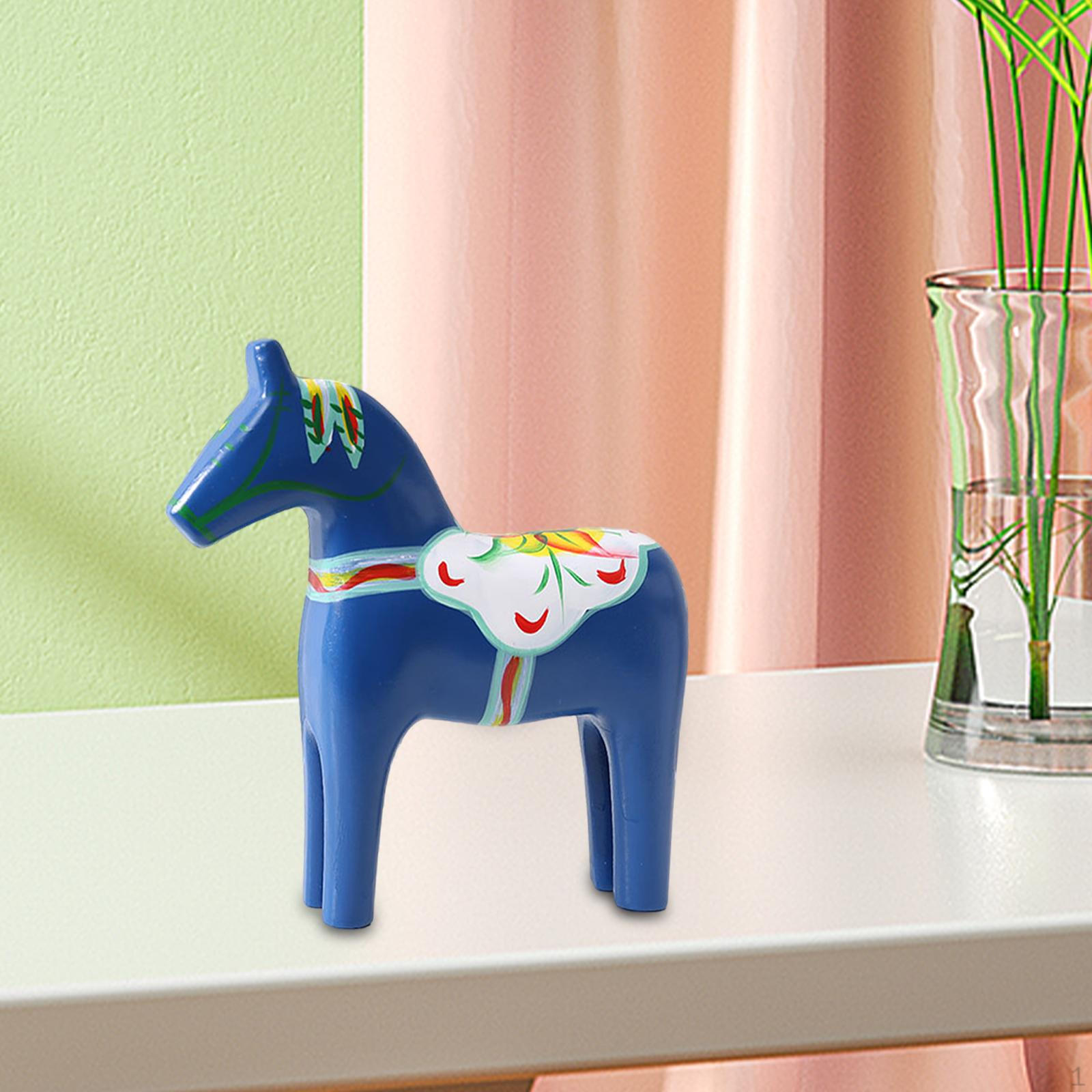 

Фигурка лошади Дала, статуя, классическая цветная живопись, новаторская шведская статуя для