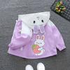 Adorable Rabbit - Patterned Casual Jackets with Ear - Shaped Hoods: Ideal for 3 - 10 - Year - Old Girls In Spring & Autumn