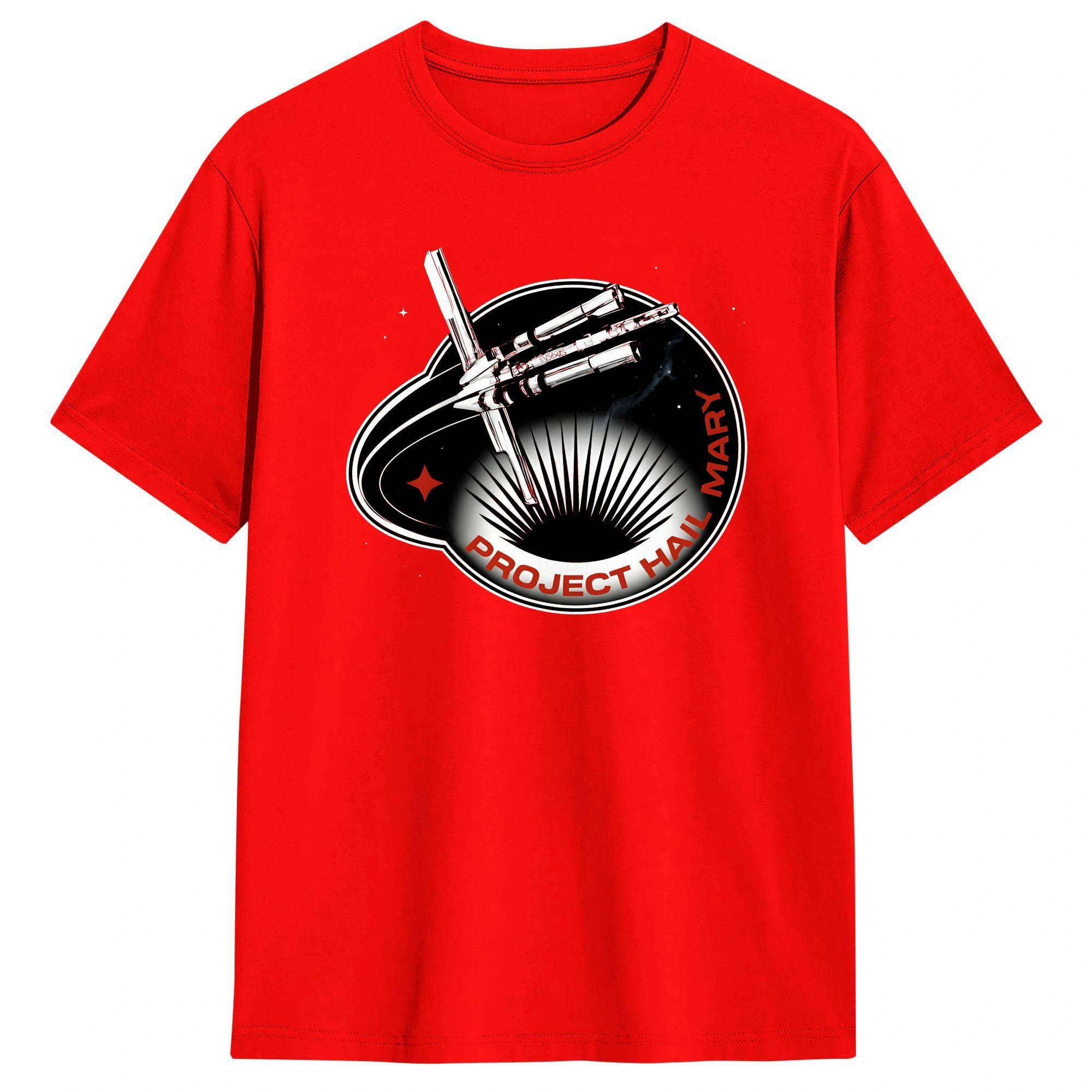 Project Hail Mary T Shirt for Unisex 100 Cotton Vintage TShirt Round Collar  Tees Short Sleeve Clothing Plus Size M