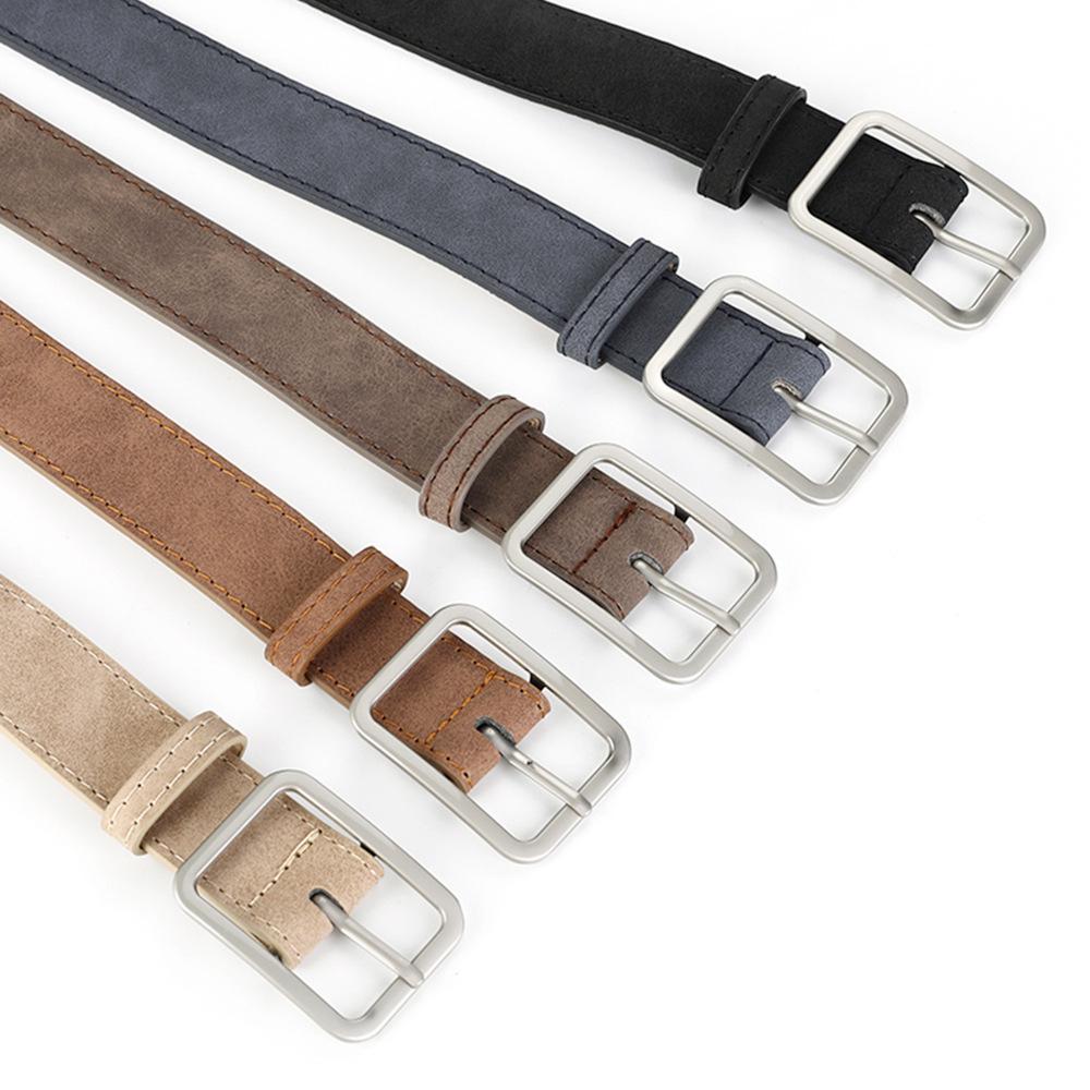 Cintura in Pelle Quadrata Casual Retro per Giovani - Versatile e Trendy per Uomini, Donne e Studenti