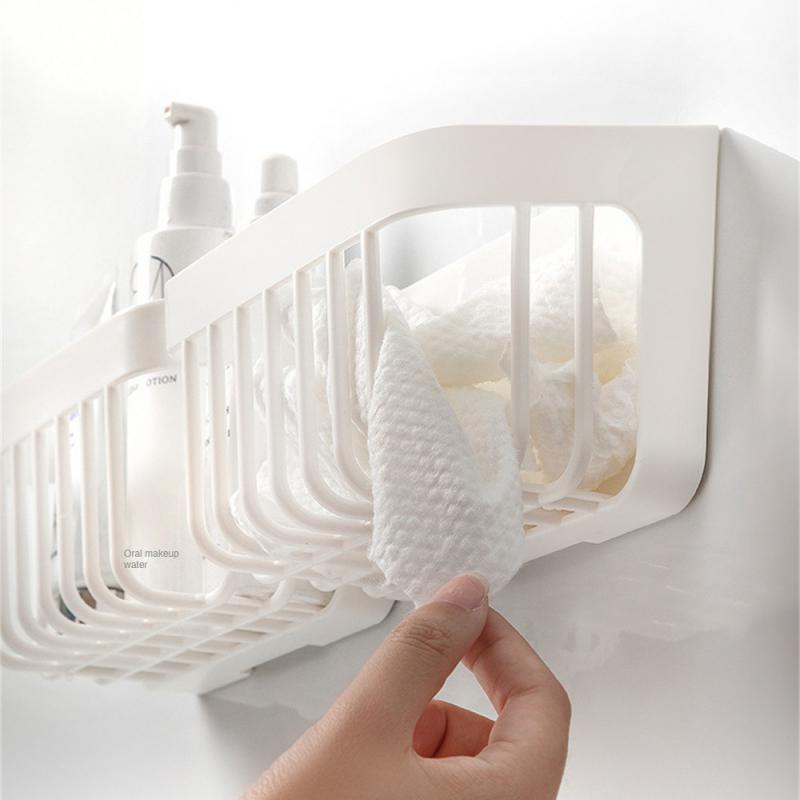 Hollow Out Soap Holder No Punching Storage Rack Convenient Extraction Multifunction Shelf Easy To Clean Wall-mounted Drain Rack