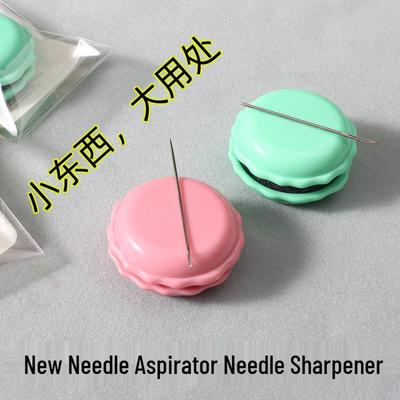 Macaron Nadeleinfädler & Anspitzer mit Magnetbox – DIY Stickerei Nähwerkzeug