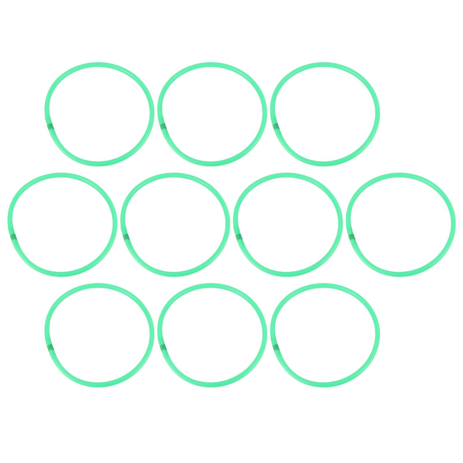 

10 шт. колец для ловкости, координации, сенсорной тренировки, прыжковый обруч, полый, зеленый, 13,78 дюйма 0.4in Width