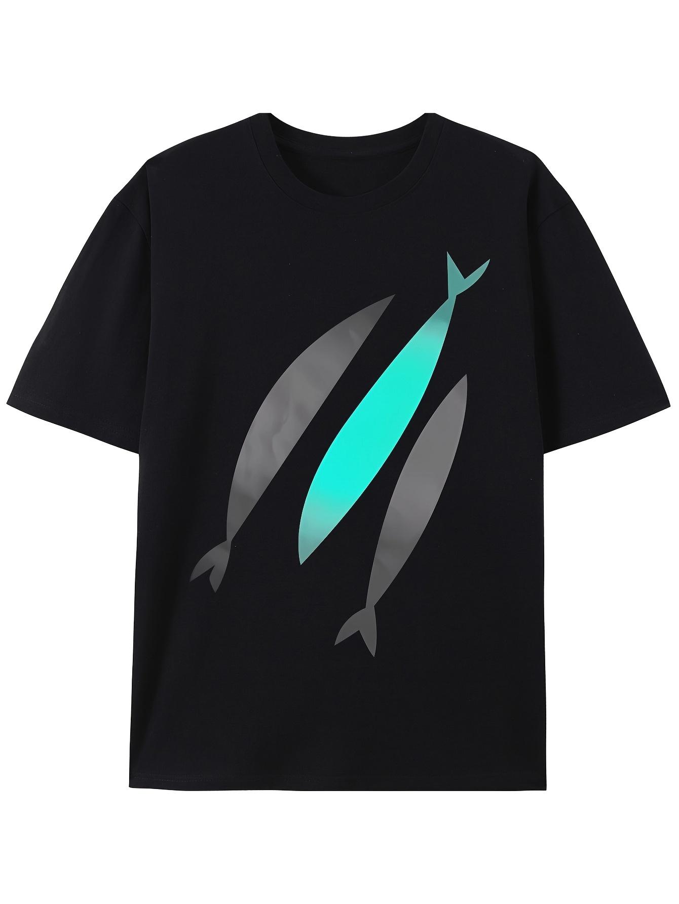 Unisex T-Shirt Y2K The Chosen Fish Black Regular Fit 4XL