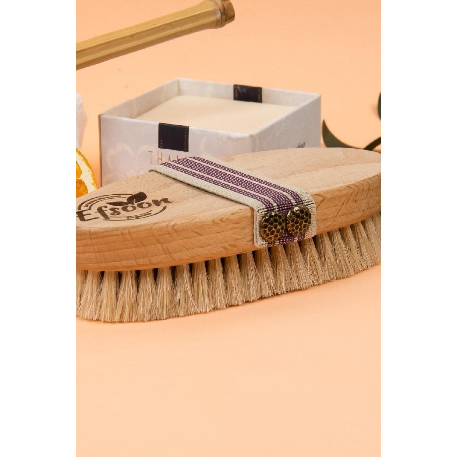 

Natural Horsehair Cellulite Brush Dry Brush Lymphatic Drainage Special Pouch