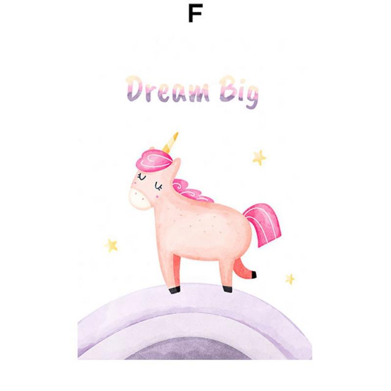 Colorful Unicorn Rainbow Stars Quotes Nursery Wall Art Canvas Painting Nordic Posters And Prints Pictures Baby Kids Room Decor