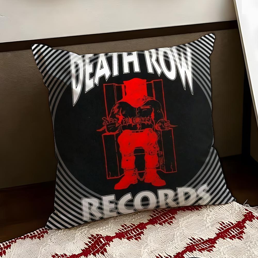 DDeath RRow Records Cushion Cover Reversible Soft Durable Pillow Cover Home Car MultiScene Use for Daily Comfort